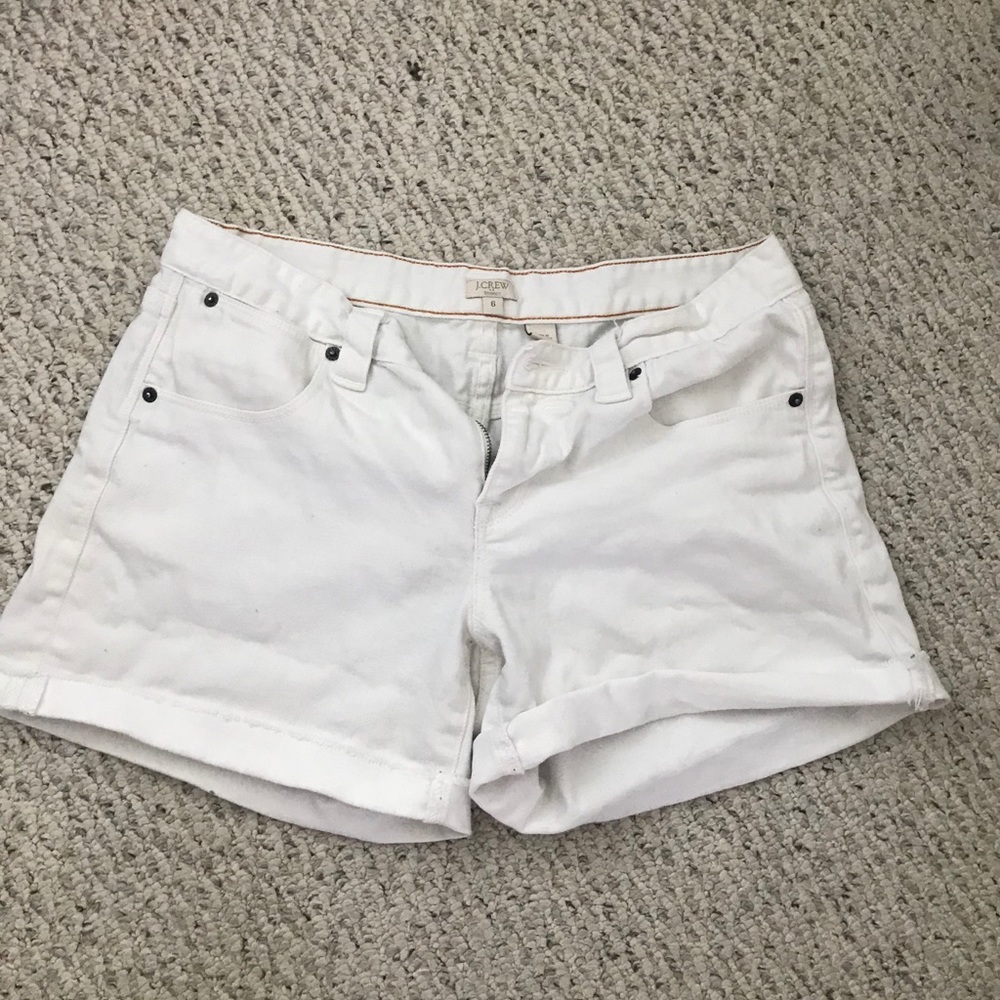 J. Crew White Jean Shorts Size 6